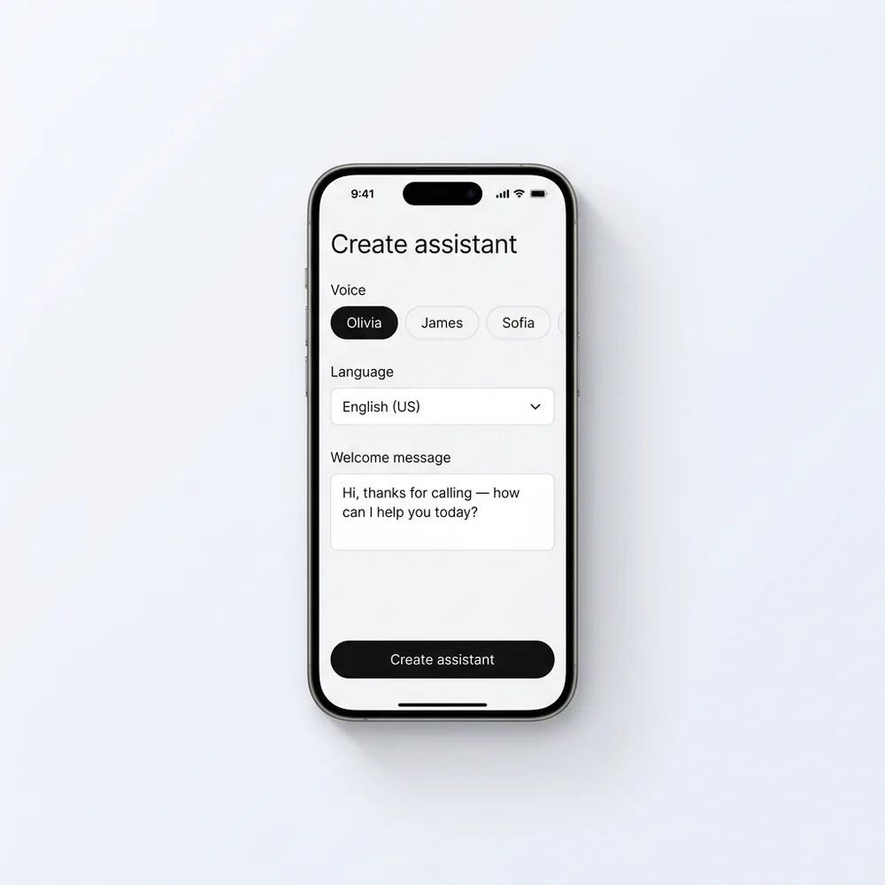 Create your AI receptionist on iPhone